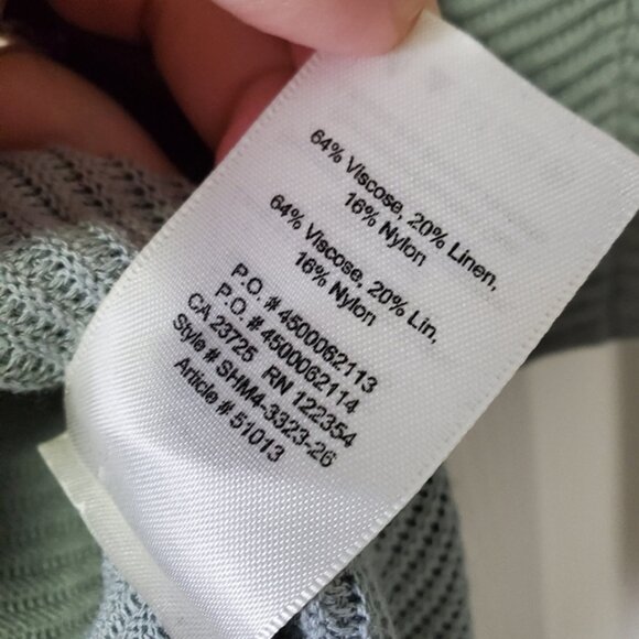 Aritzia Wilfred Blanchard Sweater Grey Linen Ribbed Italian yarn - Picture 5 of 6